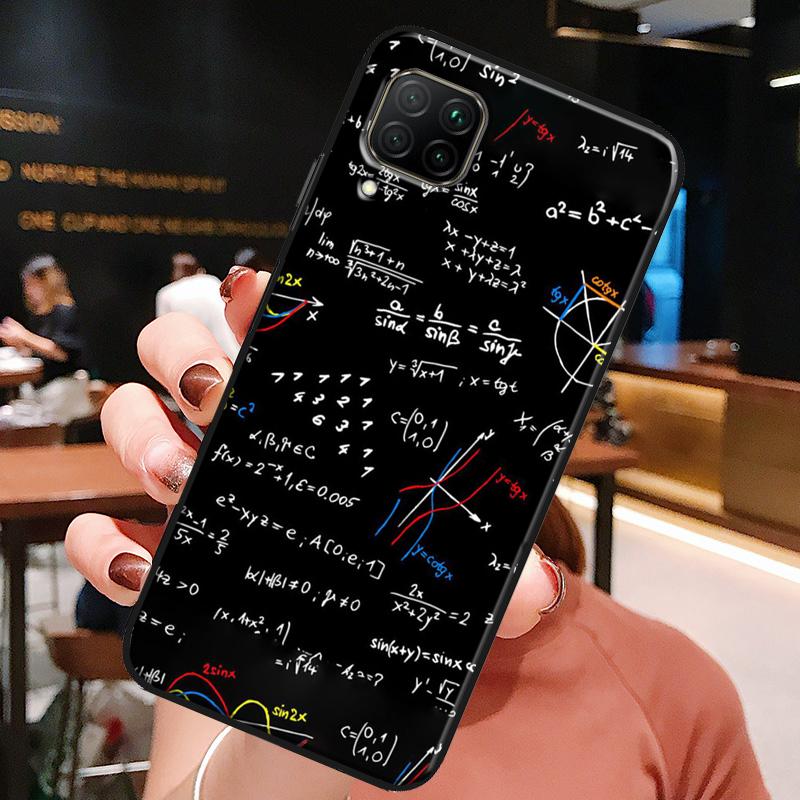 Physics Math Formula Equation For Huawei Honor X8a X7a X9a X8 50 70 90 Lite Magic5 Pro P20 P30 P40 P50 P60 Nova 9 5T Case