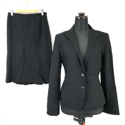 Talbots Two-Piece Suit Women's M Black Made In Japan Skirt Jacket Set(USED)