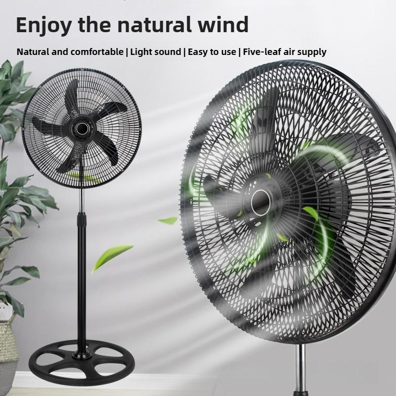 18 Inch Silent Floor Fan Household High Wind Air Circulation Fan Vertical Shaking Head Electric Fan