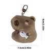 Lovely Capybaras Sturdy Plush Key Holder Accessory with Elegant Color Detachable Costume Pieces for Personalization