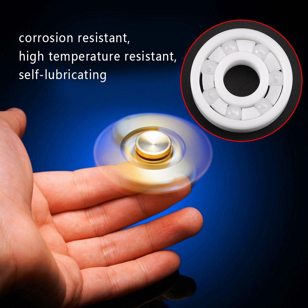 1pc White Color ZrO2 Ceramic Miniature 608 Ball Bearing for Fingertip Toy Spinner 8*22*7mm