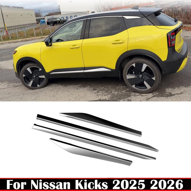 For Nissan Kicks 2025 2026 ABS chrome Side Door Body Molding Line Cover Trim Side Anti-scratch Exterior car Protector Strips