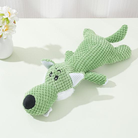 1/3Pcs Dog Plush Toy Animal Wolf Lion Elephant Design Dog Chew Toy with Squeaky Sounder Interactive Puppy Toy