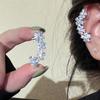 1 Stück Trendiger Schlichter Zirkonia Blumen Ohrklemme Ohrring Ohne Piercing Für Damen Funkelnder Ohr Manschetten Clip Party Hochzeit Schmuck Geschenk