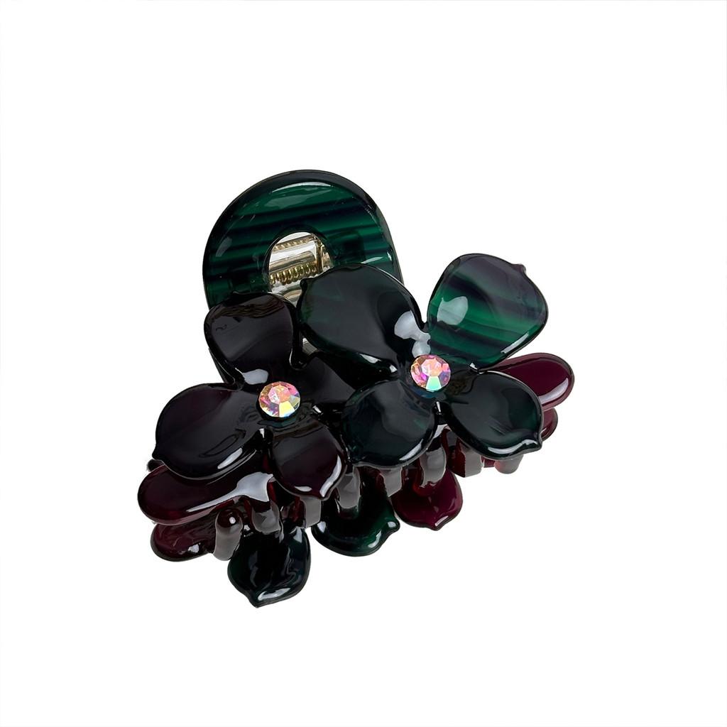 Premium Acetate Flower Hair Clip In Trendy Jelly Colors Perfect For Fashionable Women