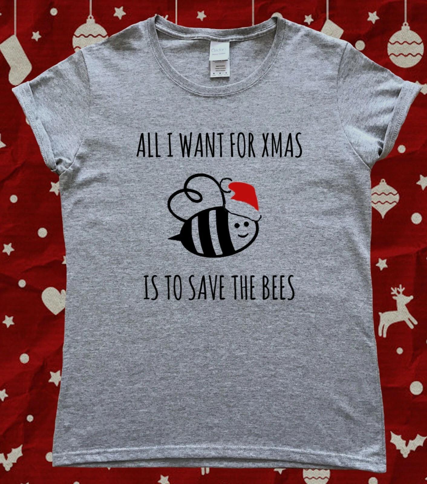 Christmas Save The Bees VSCO Girl T-Shirt S
