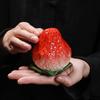 Ceramic Strawberry Tea Canister Simulation Sugar Jar Multifunctional Tea Storage Tank  Bar