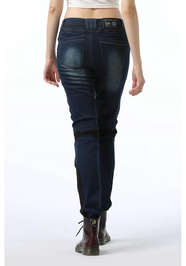 Women's Slim Fit Summer Motorcycle Riding Jeans with Breathable Mesh Ventilation