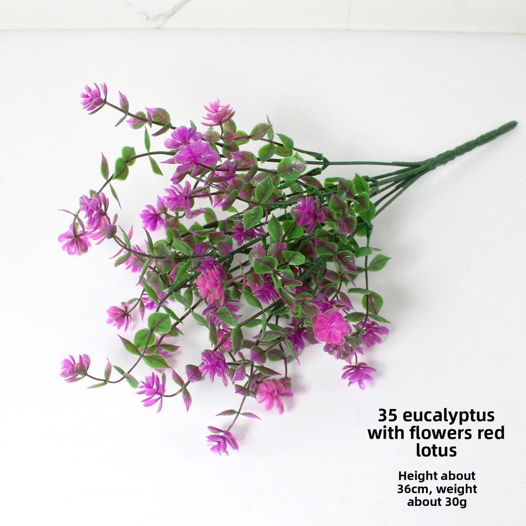 

Искусственный пояс из эвкалипта робуста, цветы камелии из искусственной ткани, используется для наружного декора маджента