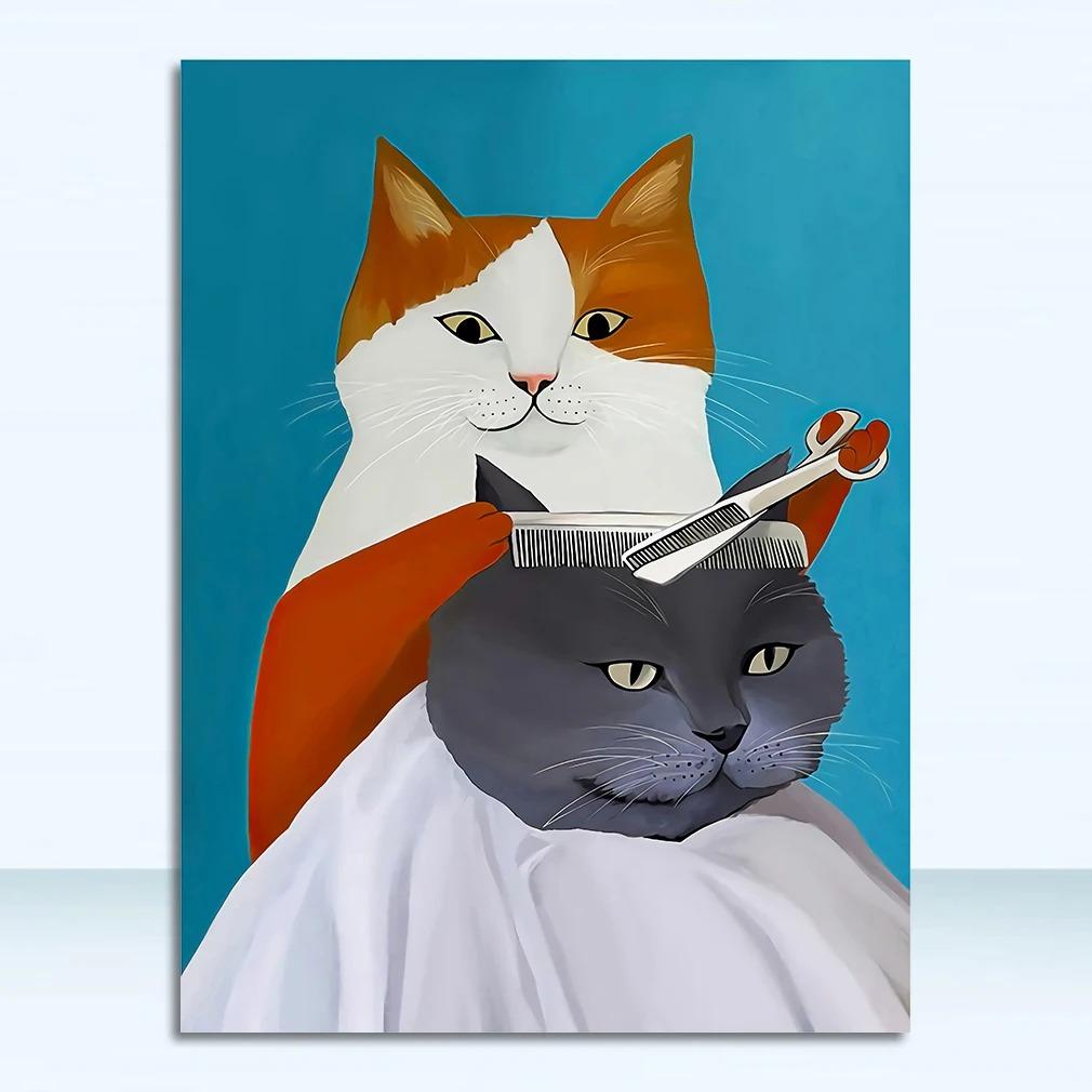 Wall Art Pictures For Living Room Kid's Bedroom Nursery Cuadros Home Decor Cartoon Cat Posters And Prints Canvas Oil Painting