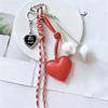 Luxury Charm Tassel Love Heart Creative Handmade Bowknot Keychain Cute Glossy Keychain Bag Accessories