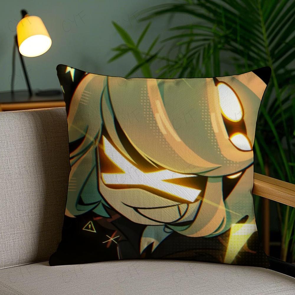 M-Murder D-Drones Game Pillow Case Anti-Dustmite Pillowcase Invisible Zipper Silky Short Plush Sofa Cushion Cover