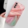 Shiny pink metallic paint glass phone case suitable for Samsung GalaxyS26 S25 S24 S22 S21 S20FE/Ultra/Plus shockproof back cover
