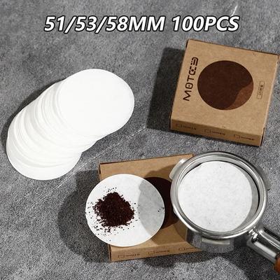 Kahve Filtre Kağıdı 51Mm 53Mm 58Mm Yuvarlak Tek Kullanımlık İkincil Su Filtre Kağıtları Espresso Portafiltre Aksesuarları Barista Aletleri