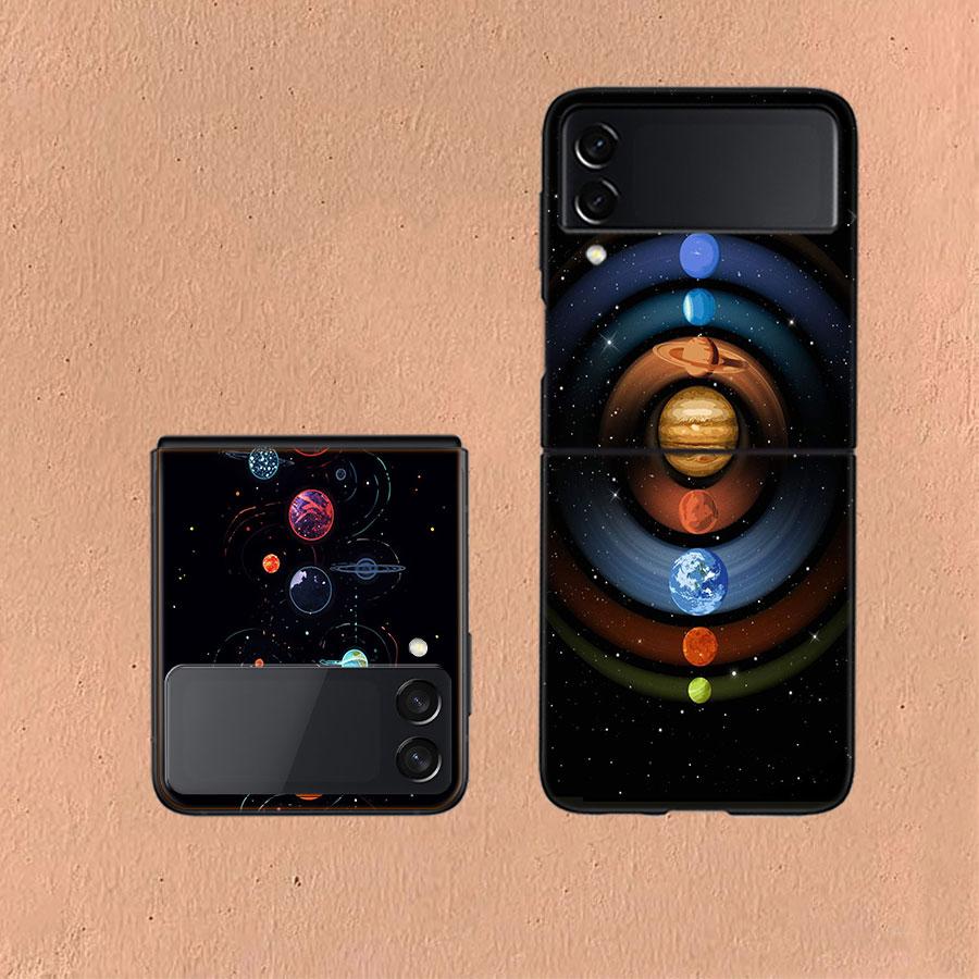 Cosmic Galaxy Phone Case For Samsung Z Flip 6 7 5G Galaxy Z Flip 5 4 3 5G Cases Shockproof Hard Cover TPU