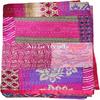 Aizza Trends Handmade Pure Cotton Patch and Patola Work Kantha Quilt - Traditional Indian Throw Blanket-Vintage Cotton Silk Saree Quilt