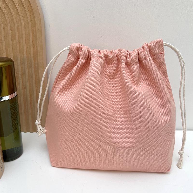 

3D Canvas Makeup Bag: Lipstick, Keys, Coins, Women s Drawstring, Dustproof Inner Bag.