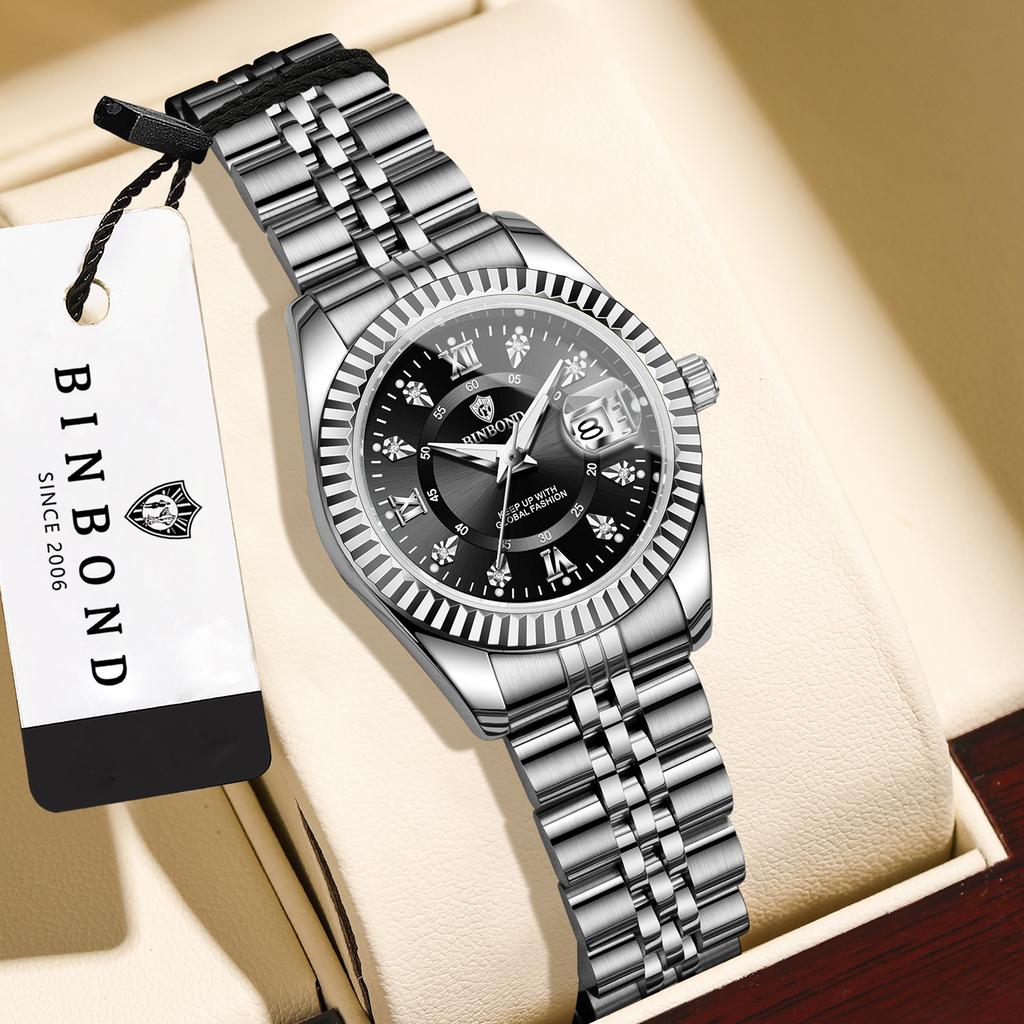 BINBOND Quartz Watches For Women Luminous Waterproof Ladies Watch Montre Femme Luxe De Marque Reloj Gift For Girlfriend