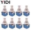 5pcs 10pcs 9 Pin Guitar Effect Pedal Push Button 3PDT Footswitch Solder Terminal Latching Stomp Foot Control Switch True Bypass