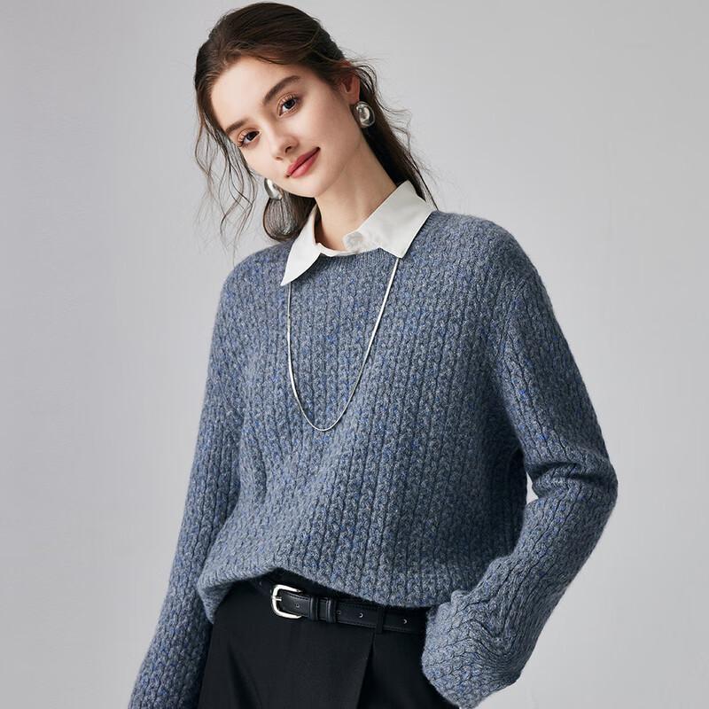 Palau Women's Retro Cable Knit Pure Cashmere Sweater