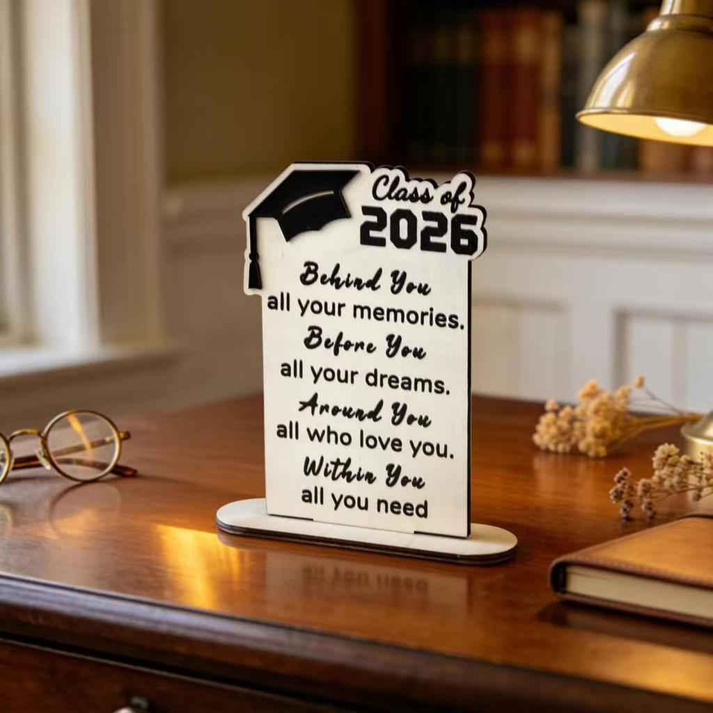 2026 Graduation Celebration Wooden Decor & Ornaments Wooden Plaques (Graduation Gifts), Perfect For Him Or Her