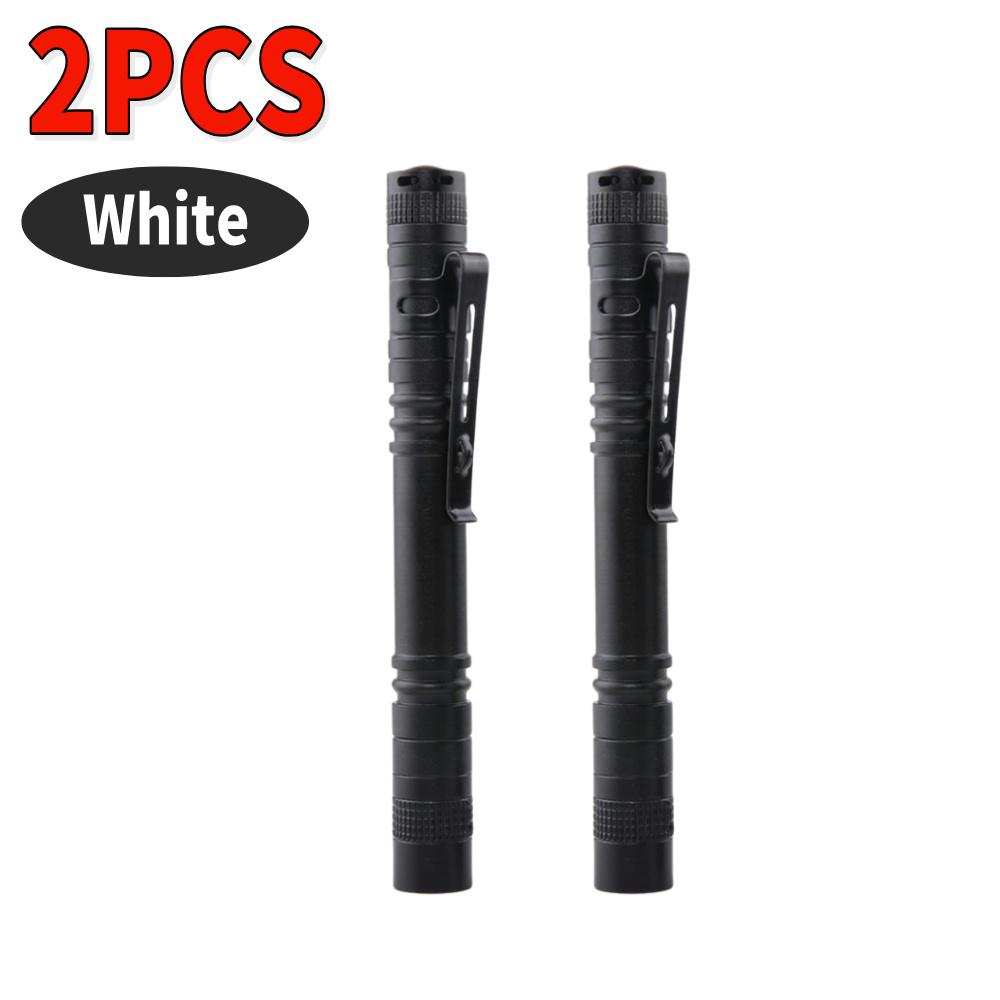 1-5PCS 395nm UV LED Torch Mini Portable Flashlight with Clip Pen Light Waterproof Banknote Pet Urine Stains Detector Pocket Lamp