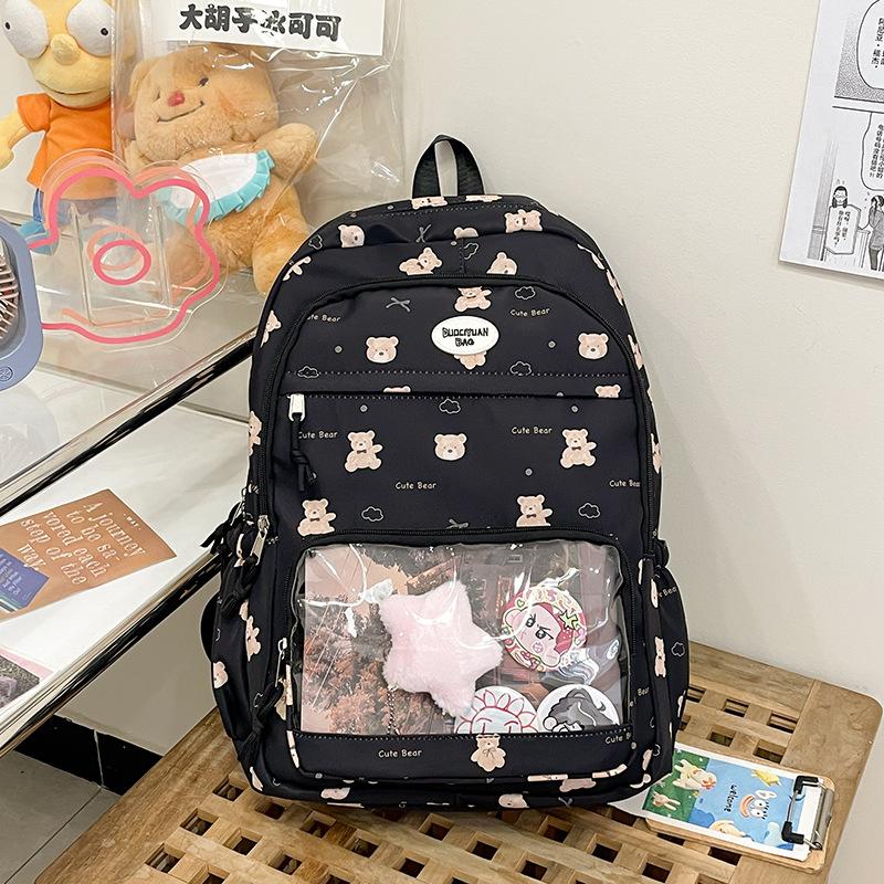 Schoolbag cute pain bag bear schoolbag girl large capacity Japanese small fresh junior high school high value cartoon backpack