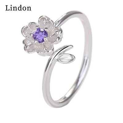 Lindon Classic Copper Alloy Zircon Ring Ladies Jewelry Wedding Promise Party Gift