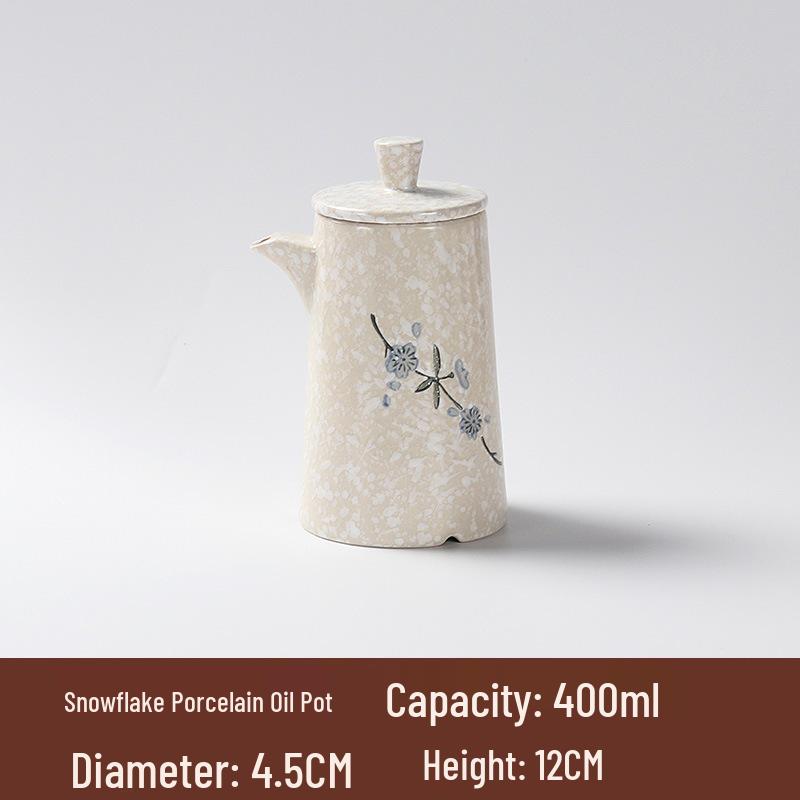 Ceramic Seasoning Jar with Lid & Spoon for Salt, Pepper, Sugar & Sauces
