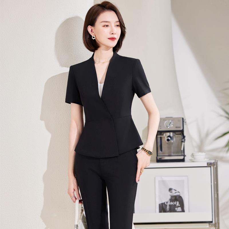 Women's Formal Business Suit Set - Skirt Uniform for Office, Reception, or Hotel Front Desk