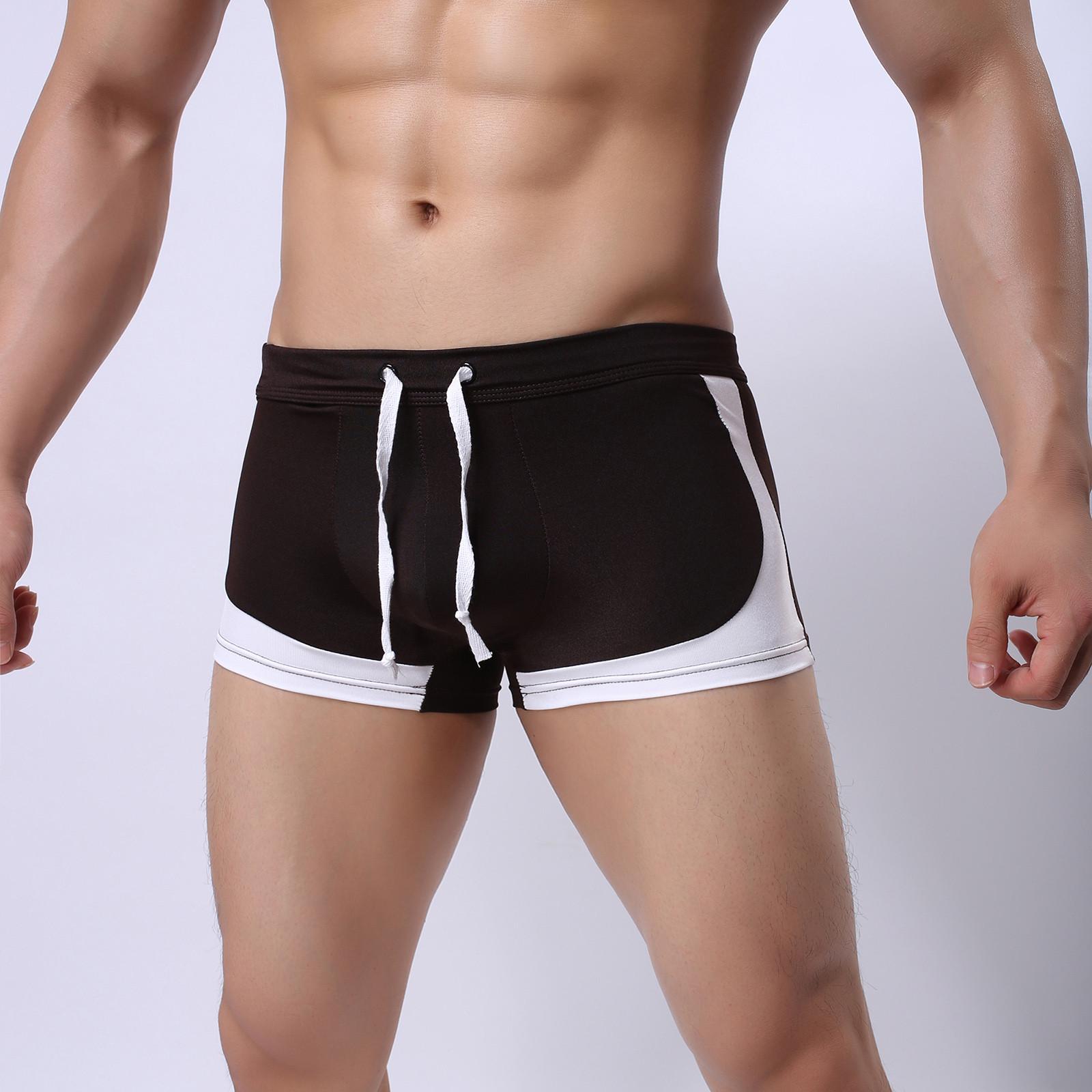 

Men s Casual Sports Pants Fitness Pants Beach Pants Boxer Shorts Sports Pants M кавовий