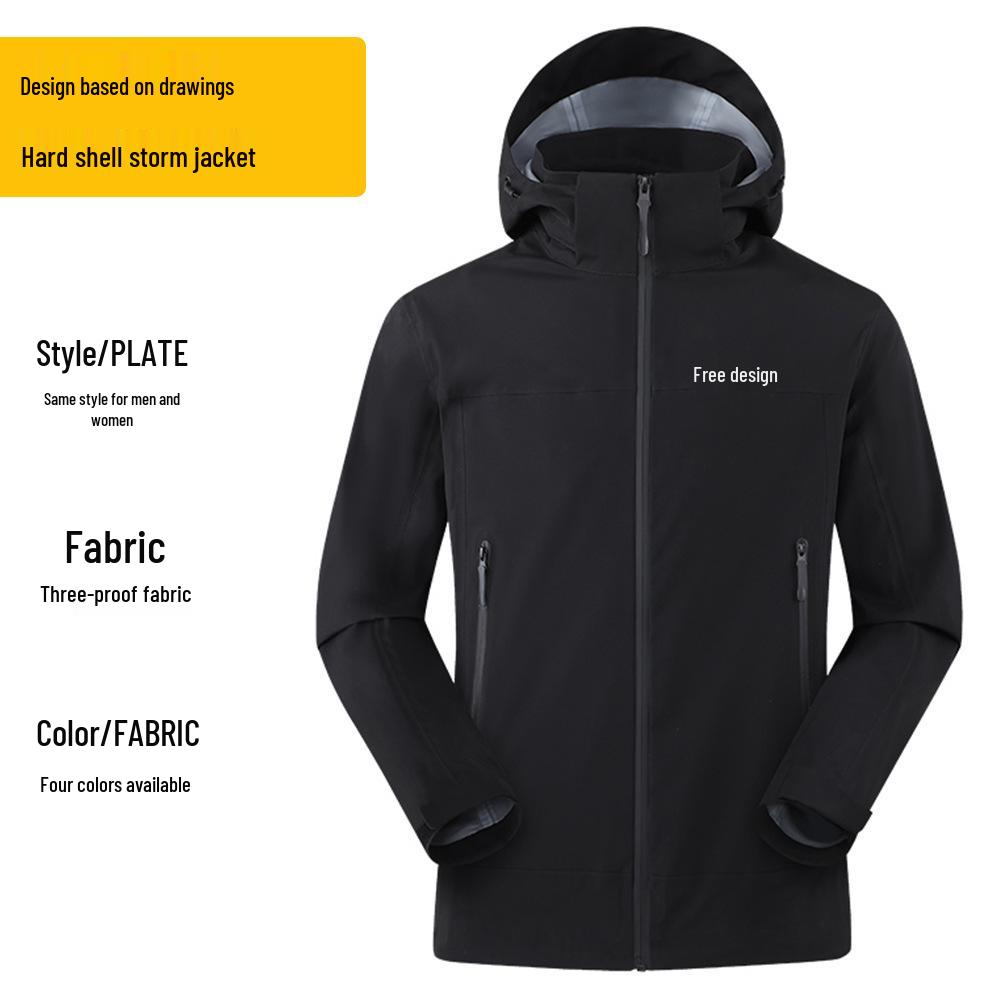 Waterproof Hard Shell Mountaineering Jacket for Climbing, Fishing, and Bird Watching