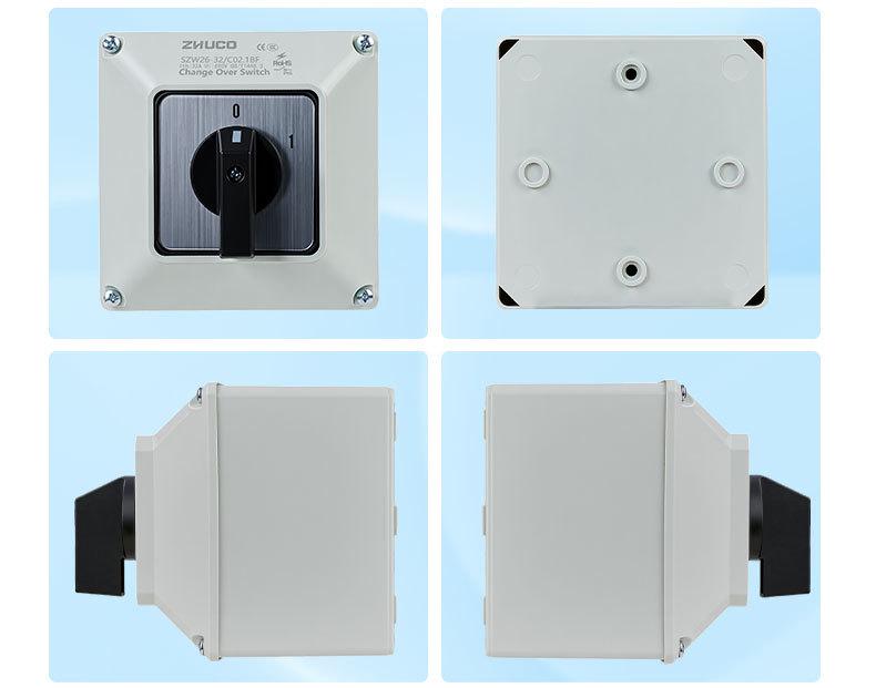 Zhuochao SZW26-32/C02.1BF 01 Two-Position Rotary Switch with Protective Box