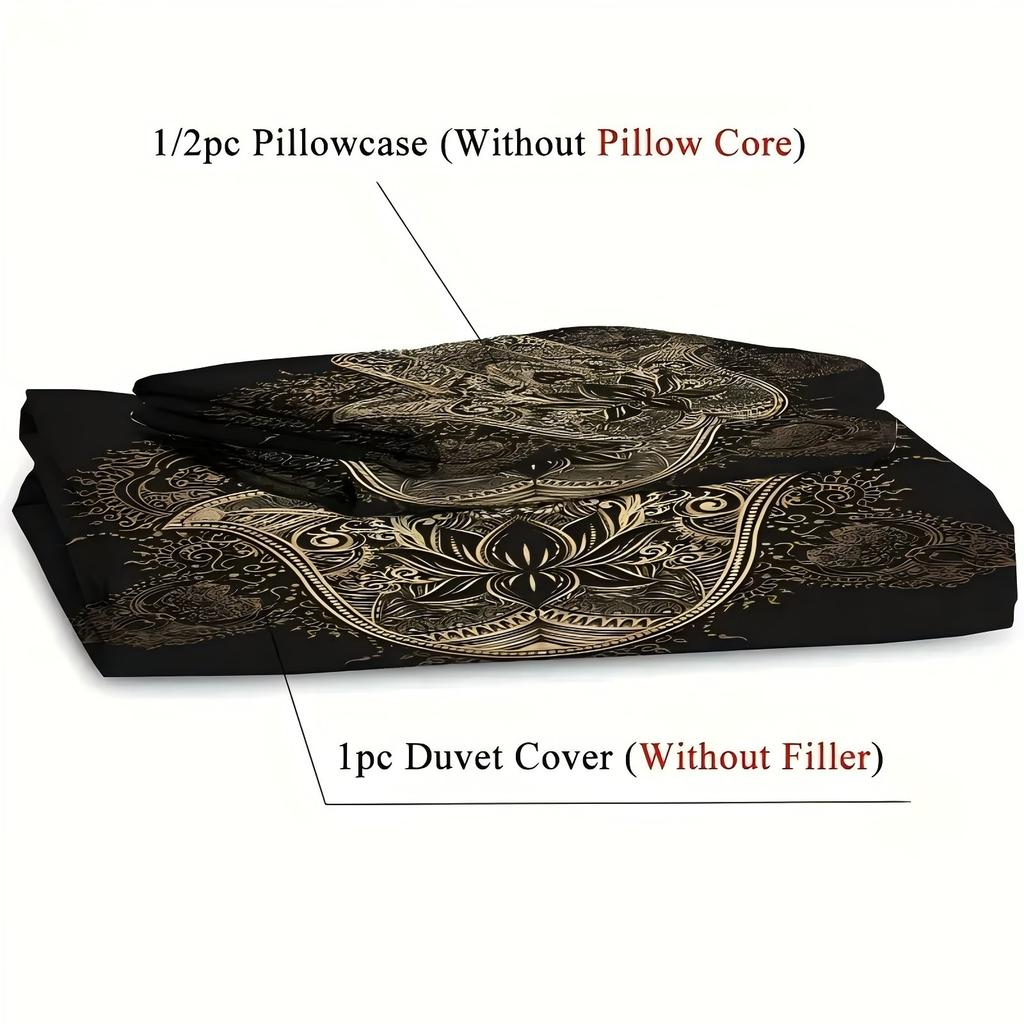 Bohemian Style Gold Fatima Hand 3D Print Duvet Cover Set Bohemian Soft Double For Adults Queen King Size Bedding Set Pillowcase