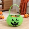 3D Pumpkin Halloween Candy Bag, Large Capacity Non-Woven Trick or Treat Basket with Wide Handle for Kids