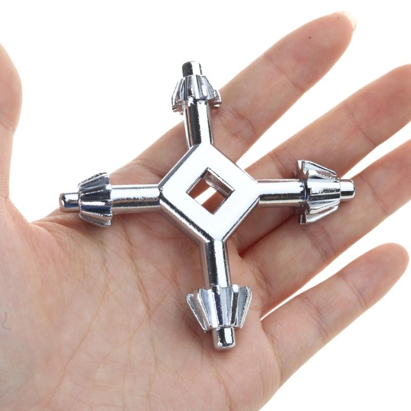 Multipurpose 4 In 1 Drill Chuck Key Wrench 4 Head Professional Chuck Key for Most Power Tool and Drilling Machines