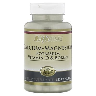 Calcium-Magnésium, Potassium, Vitamine D et Bore, 120 Capsules
