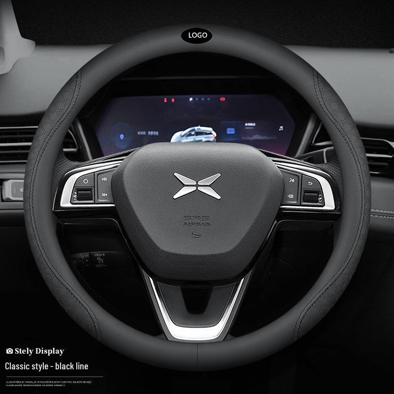 Skórzany Pokrowiec na Kierownicę dla Hyundai Elantra, Mistra, IX25, Tucson, Reina, Festa, IX35