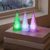 Festive Bookshelf Ornament Christmas Tree Night Light, LED Decorative Lamp for Bedroom And Party Atmosphere Safe Flameless Light Lighting, Plastic