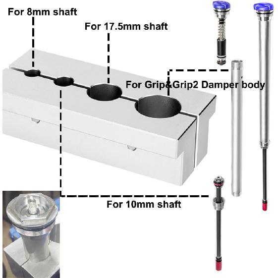 For Fox Shaft Clamp Grip or Grip 2 Damper Rebuild Clamp Vise Clamp Block for Fox 32 34 36 38 40 Shaft Compatible with 803-01-324