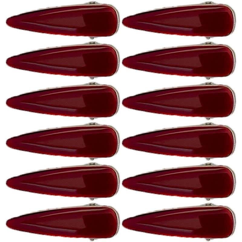 Alloy Encore Red Hair Clip Women's New Irregular Forehead Broken Hair Duckbill Clip Hair Accessories