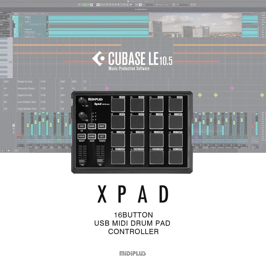 xPAD MIDI Controller with Cubase the standard DTM software LE,