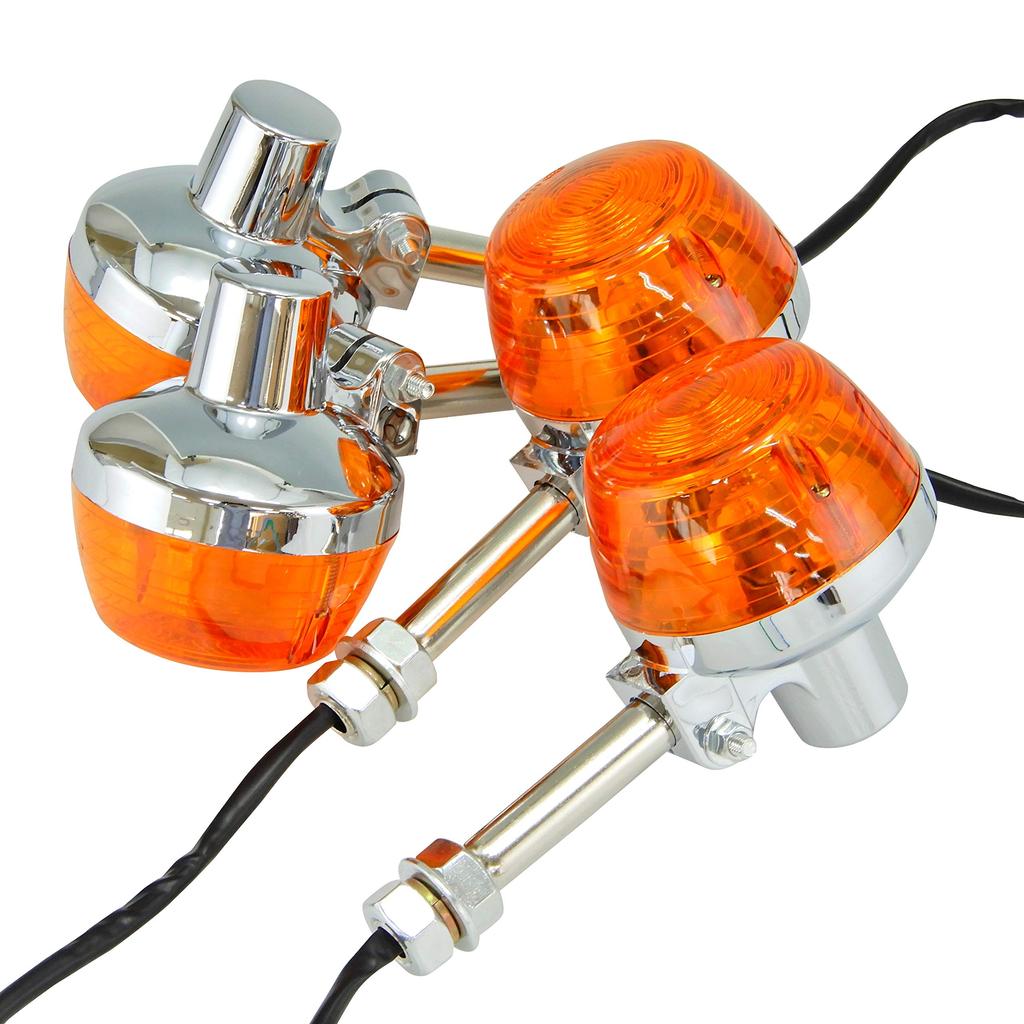 Ager CB Type Hawk Turn Signal Valve with Stay, Orange, General Purpose, 4 Pieces