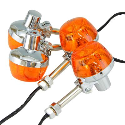 Ager CB Typ Blinkerrelais mit Halterung, Orange, Universal, 4 Stück