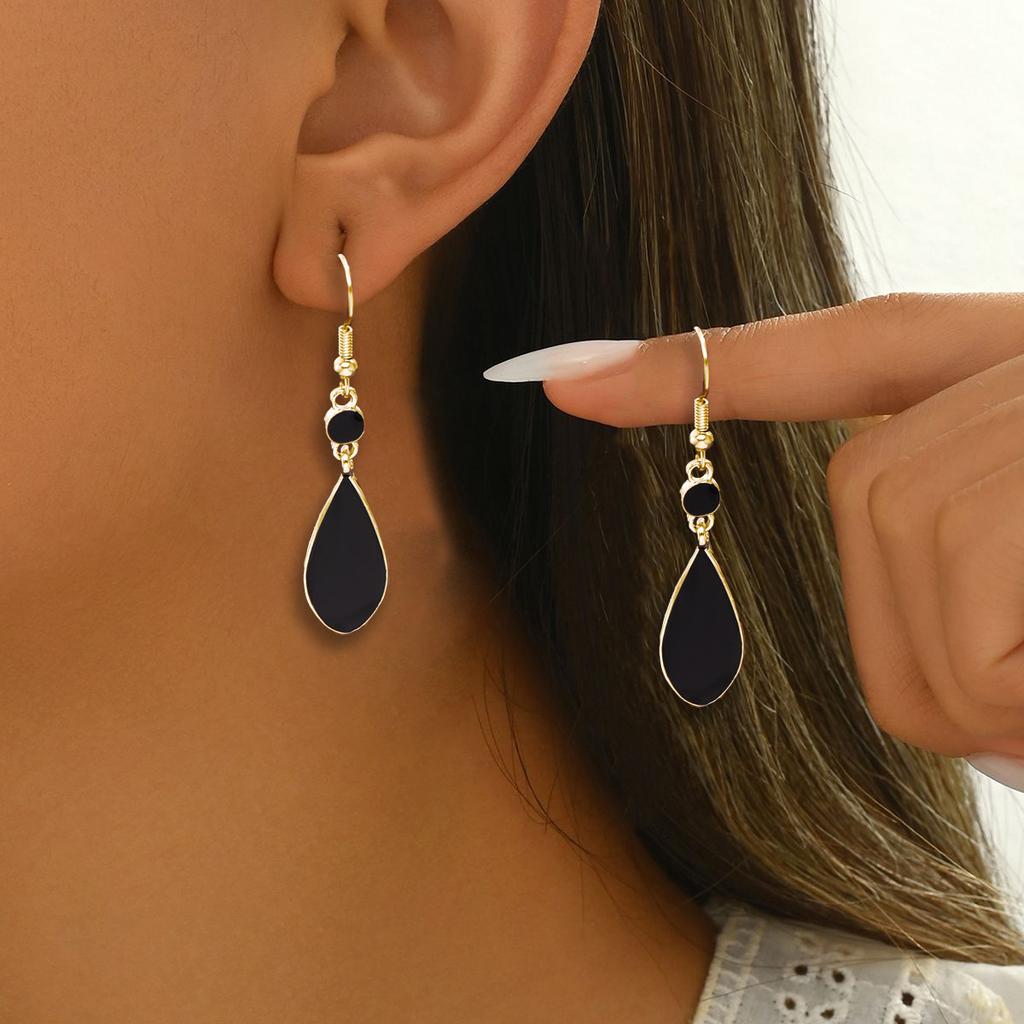 Retro Temperament Teardrop-shaped Dangle Earrings for Women Classic Simple Party Daily Wear Earings Jewelry Accessories Gifts
