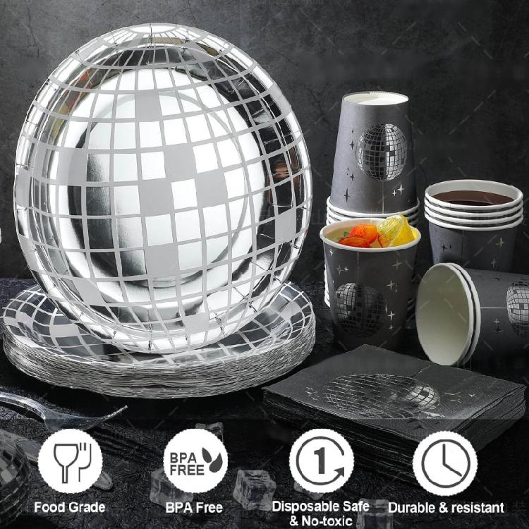 DiscoThemed Party Supplies Decorations Cartoon Gatherings Cutlery Forks Set