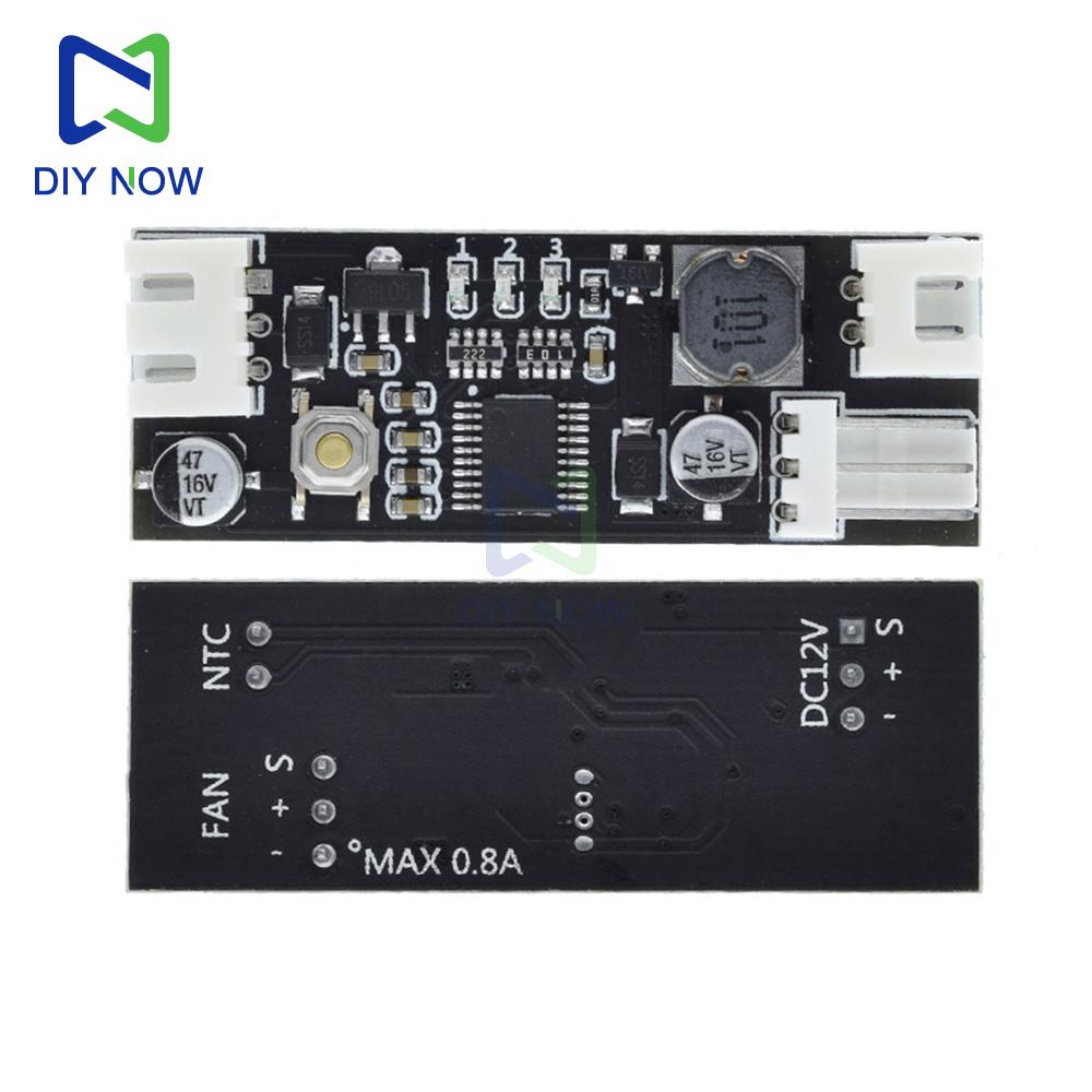 DC12V 0.8A DC PWM 2-3 Wire Fan Temperature Control Speed Controller Chassis Computer Noiseor PC CPU Cooler Fan Alarm STK IC