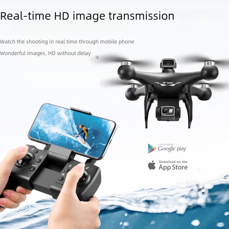 S116 უპილოტო საფრენი აპარატი დაბრკოლებების თავიდან აცილების ფუნქციით, HD ორმაგი კამერებით და ESC ოპტიკური ნაკადის დისტანციური მართვით.