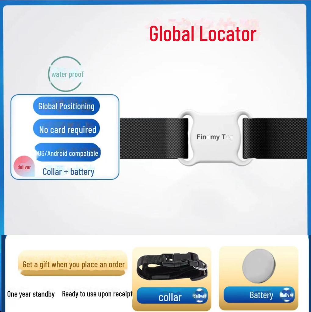 Pet Tracker Collar: Anti-Lost Dog Locator with Airtag Positioning