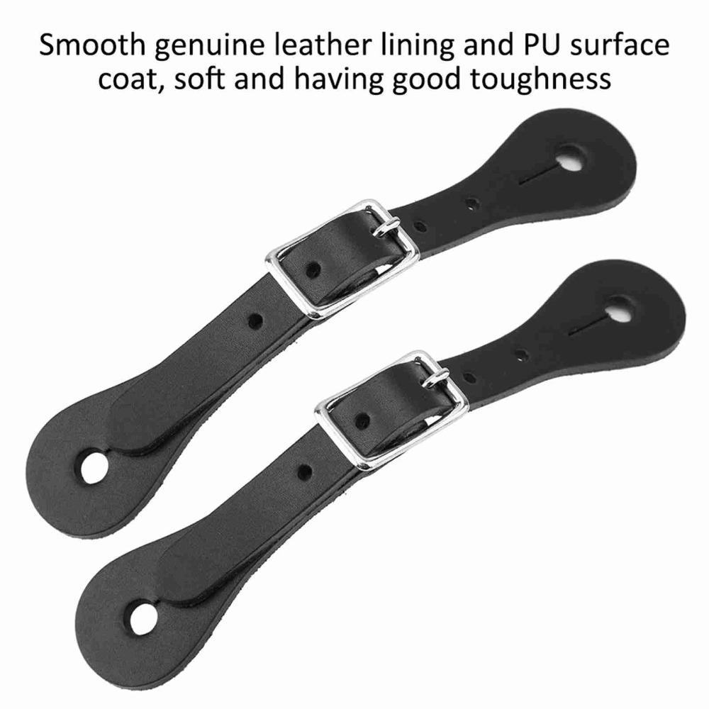 1 pair Handmade Equestrian Spur Strap Genuine Leather Western Spur Strap Equestrian Show